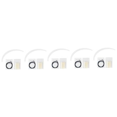 Angoily 5sets Eyebrow Positioning Ruler Tool for Symmetrical Eyebrow Measurement Transparent Brow Shape Template and Tattooing