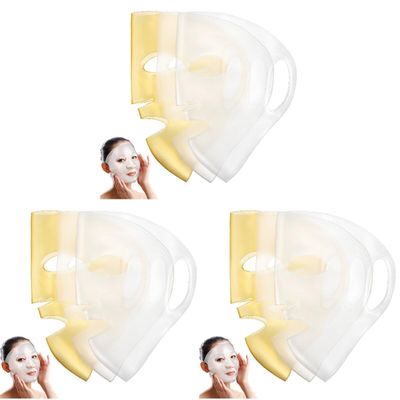 Angoily 9pcs Reusable Silicone Face Mask for Moisturizing Beauty Treatments Skin Care Tool Ear-Hanging Hooks for Home and Salon Use