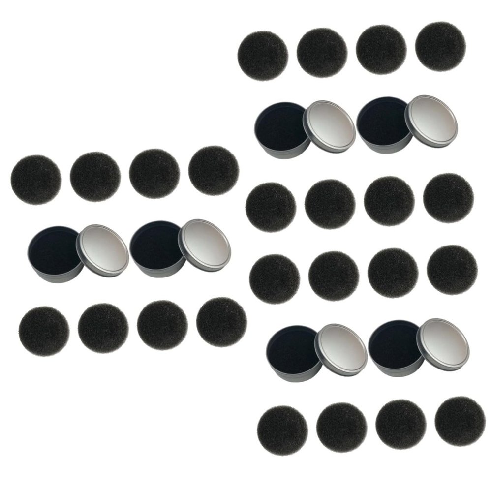 Angoily 3 Sets 15pcs Makeup Brush Cleaning Sponge Box Quick Dry Cleaning Tool Makeup Sponge Set Electric Travel Friendly