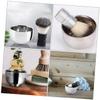 Angoily 2pcs Stainless Steel Shaving Foam Bowl for Men Beard Bubble Bowl Brush Holder Compact Travel Accessory view 4