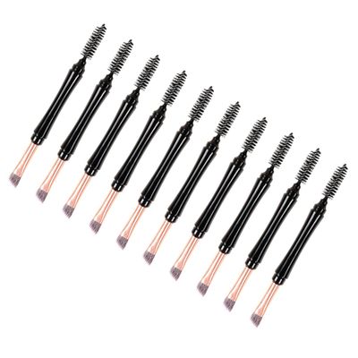 IWOWHERO 10pcs Dual Tip Eyebrow Makeup Brush Brow Lamination Brush Makeup Tools for Girl