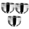 Angoily 3pcs Men's Shaving Bowl Stainless Steel Foaming Bowl Shaving Mug Bubble Container view 1