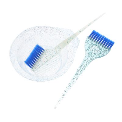 WOFASHPURET Hair Dye Bowl and Brush Set for Tinting and Bleaching, Blue