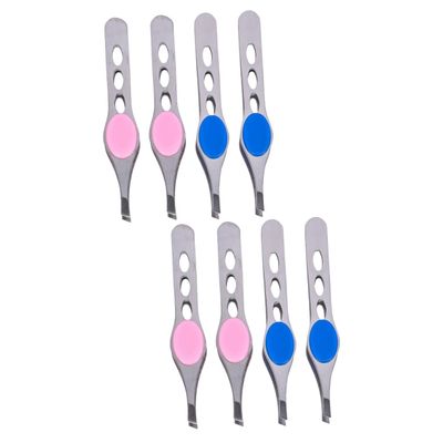 Angoily 8pcs Eyebrow Clips Makeup Tweezers for Precision Eyebrow Shaping and Grooming for Beauty Salons and Personal Use