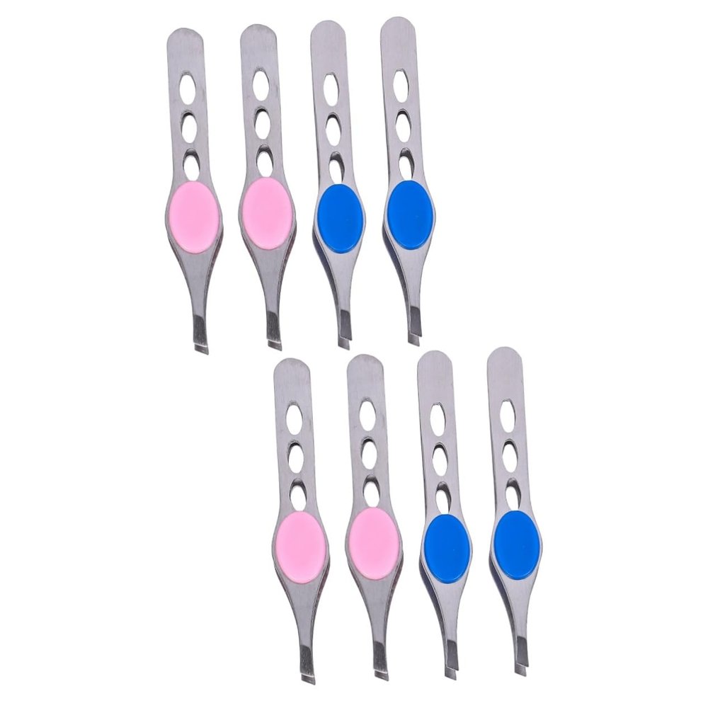 Angoily 8pcs Eyebrow Clips Makeup Tweezers for Precision Eyebrow Shaping and Grooming for Beauty Salons and Personal Use