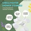 Stress Fighter Shower Steamers Aromatherapy for Relaxing - Christmas Gift - Adult Stocking Stuffer - USA Made - Lavender & Lemon Shower Bomb Tablets - Soothing Natural Essential Oils (10 Pack) view 2