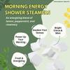 Morning Energy Shower Steamers Aromatherapy for Energy - Christmas Gift - Adult Stocking Stuffer - USA Made - Peppermint & Lemon Shower Bomb Tablets -Soothing Natural Essential Oils (10 Pack) view 2