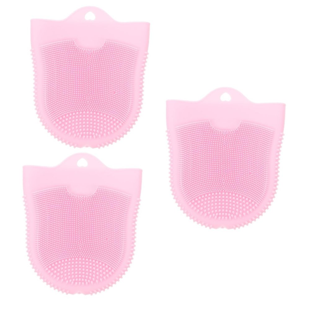 minkissy 3pcs Silicone Facial Cleansing Brush for Deep Pore Cleaning Soft Exfoliating Face Scrubber for Gentle Massage and Makeup Removal Skin-Friendly Design