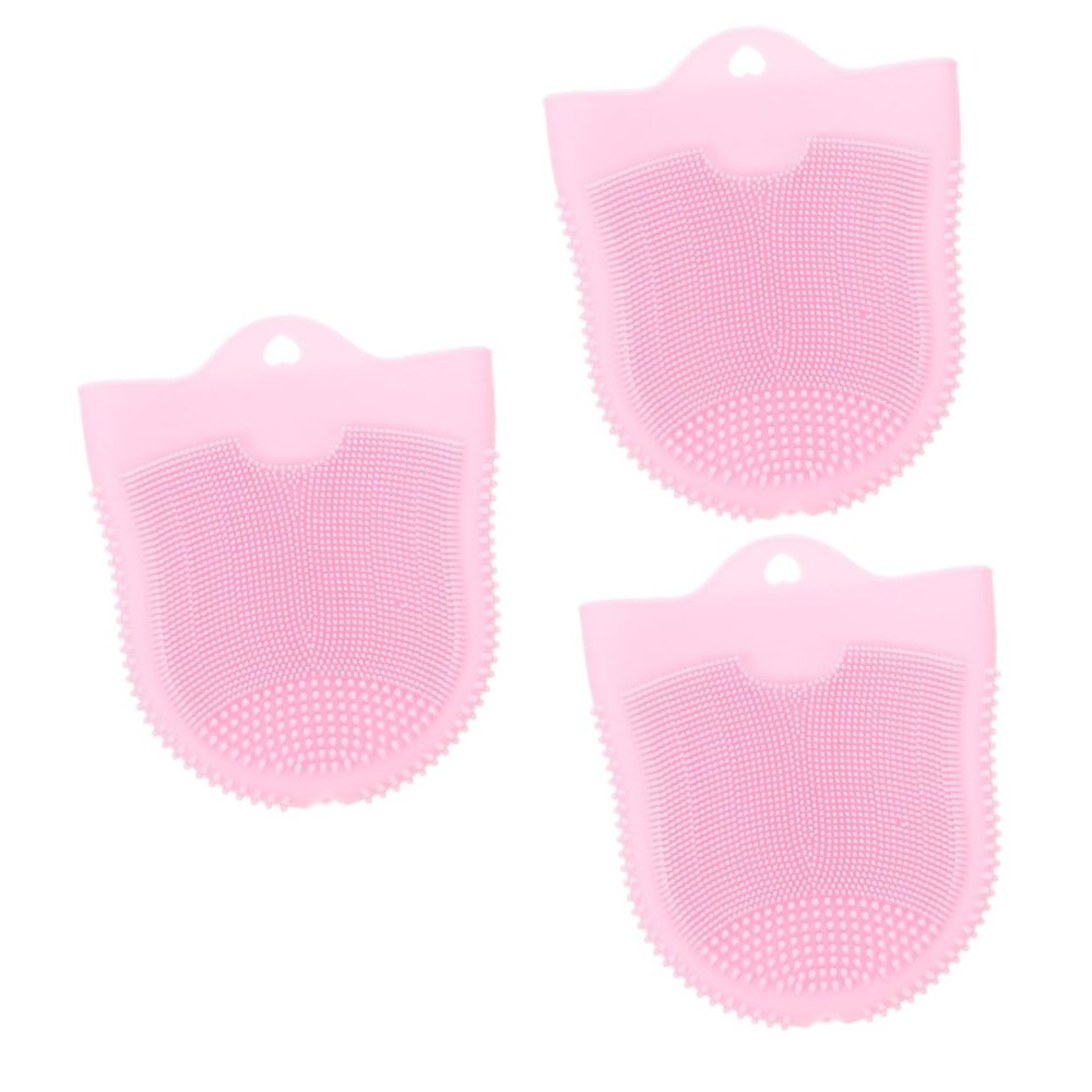 Housoutil 3pcs Manual Exfoliating Brush Deep Cleaning Face Silicone for Oil Removal and Refreshing Skin