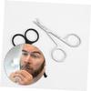 balacoo 4pcs Stainless Steel Facial Grooming Scissors Set for Eyebrow Nose Hair and Beard Trimming Ergonomic Design for Men and Women Beauty Tool for Daily Use view 2