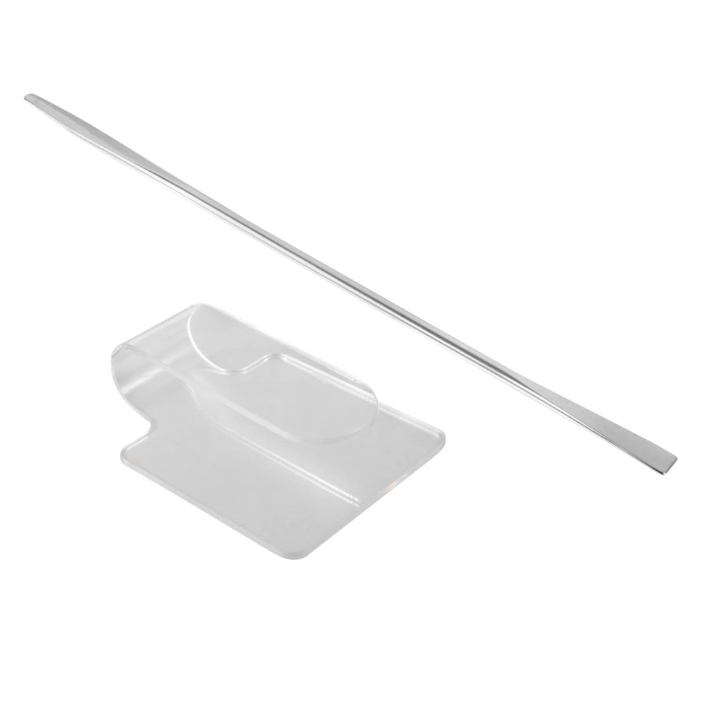 Angoily 2pcs Handheld Makeup Spatula for Mixing Foundations and Colors Acrylic Palette and Spatula for Professional Beauty Nail Art and Cosmetic Applications
