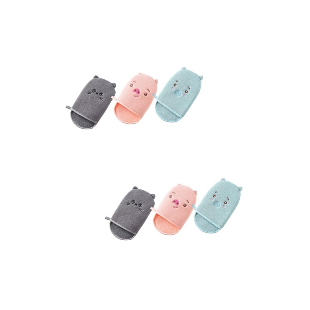 balacoo 6pcs Bath Exfoliating Gloves Soft Body Scrubbing Mittens for Deep Cleaning for Home Dormitory Use Comfortable Shower Wash Mitts