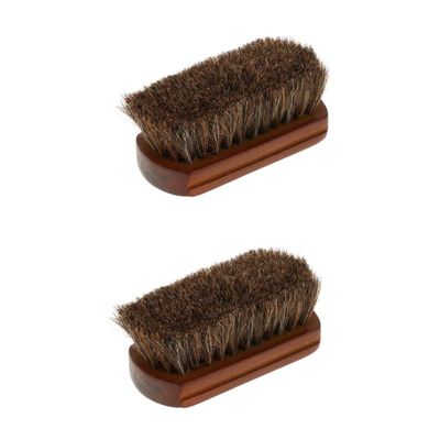 FRCOLOR 2pcs Beard Brush for Men Horsehair Shaving Brush Multi-use Great for Ears Neck and Beard Maintenance