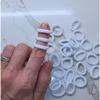 100pcs Cotton Baby Hair Ponytail Holders Kids Toddler Hair Ties No Damage to Hair Seamless Soft Ponytail Holders (White) view 4