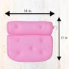 TUBBIE BASIC Pillow for Bathtub Pillow Set of 8 Pieces Luxury Spa Bath Set Bath Cellulite Brush, Facial Cleanser Brush Bath Spouge Neck and Shoulder Pain Relief Pillow Gift Box for her, Large, Pink view 4