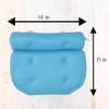 TUBBIE BASIC Pillow Gift Box Bathtub Pillow Set of 8 Pieces Luxury Spa Bath Set Cellulite Brush Facial Cleanser Brush Bath Spouge, Neck and Shoulder Pain Relief Pillow, Large, Blue view 4