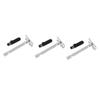 Angoily 3pcs Manual Safety for Men Ergonomic Handle Design for Close Shaving for Skin Double Brush Included view 1
