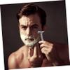 Angoily 3pcs Manual Safety for Men Ergonomic Handle Design for Close Shaving for Skin Double Brush Included view 3