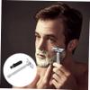 Angoily 3pcs Manual Safety for Men Ergonomic Handle Design for Close Shaving for Skin Double Brush Included view 4