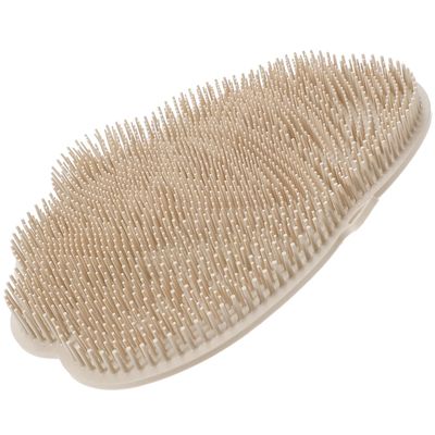 Angoily Wall-Mounted Back Scrubber for Shower Hands-Free Exfoliating Body and Foot Scrubber with Non-Slip Suction Cups TPE Material 11.8X10 Inches