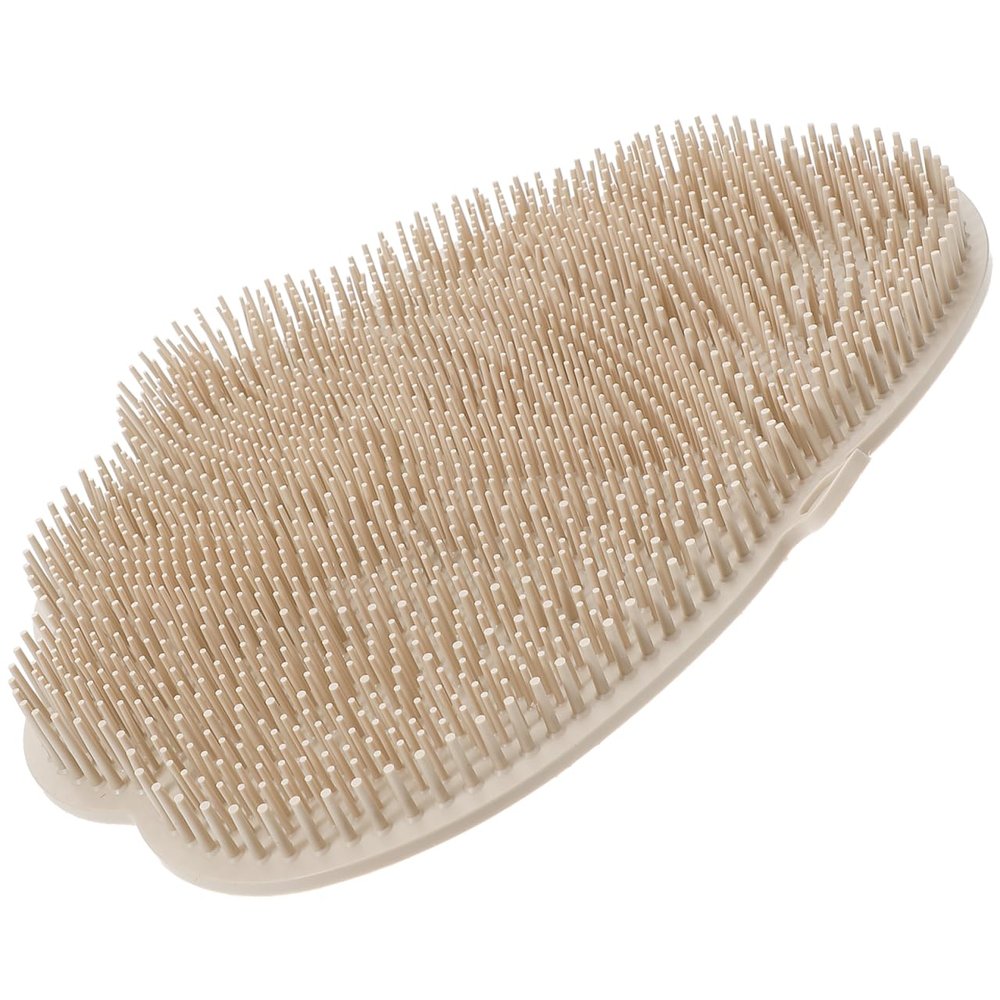 Angoily Wall-Mounted Back Scrubber for Shower Hands-Free Exfoliating Body and Foot Scrubber with Non-Slip Suction Cups TPE Material 11.8X10 Inches