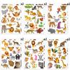 12 Sheets Jungle Animal Temporary Tattoos Stickers, Cheetah Birthday Party Supplies Jungle Theme Party Favors Gifts Safari Birthday Decorations Fake Tattoos Stickers Jungle Themed Goody Bag Stuffers view 3