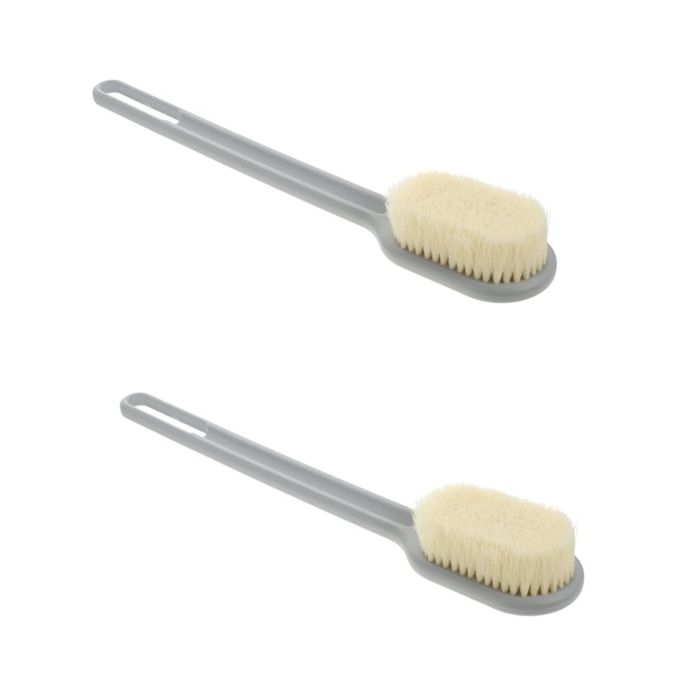 Angoily 2pcs Handle Bath Brush Soft Back Scrubber for Deep Cleansing Massage for Convenient Bathing and Exfoliating Dull Skin