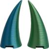2x Demon horns for Headset/Cosplay - Made In USA - 20 Colors (Dual Lgreen/Lblue) view 2