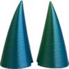2x Demon horns for Headset/Cosplay - Made In USA - 20 Colors (Dual Lgreen/Lblue) view 3