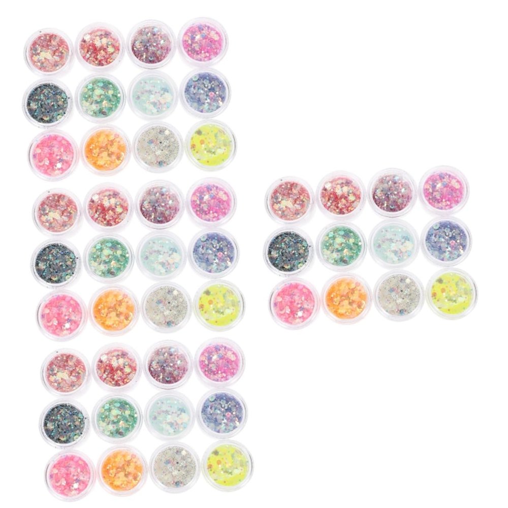 Mipcase 4sets Glitter Highlighters Neon Face Glitter Makeup Chunky Glitter Eyeshadow for Halloween Carnival Party *4