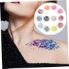 Mipcase 4sets Glitter Highlighters Neon Face Glitter Makeup Chunky Glitter Eyeshadow for Halloween Carnival Party *4 view 3