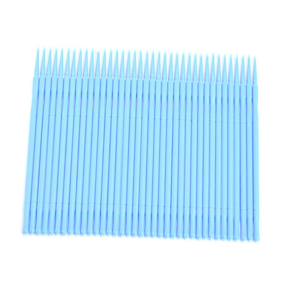 FRCOLOR 100pcs Swabs Applicator Brush Disposable Eyelash Extension Removal Tools Non-linting Clean Great for Nail Art Blue