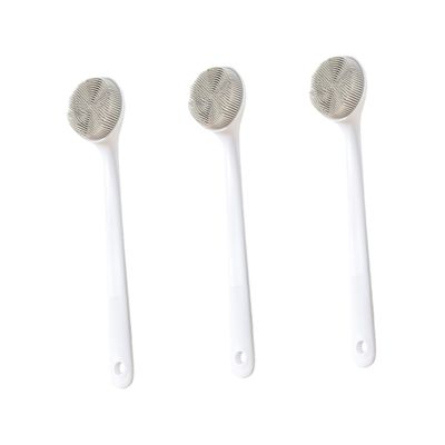 Angoily 3pcs Eco-Friendly Massage Brush for Adults Bath Back Scrubber Long Handle Exfoliating Body Scrubber for Men Women