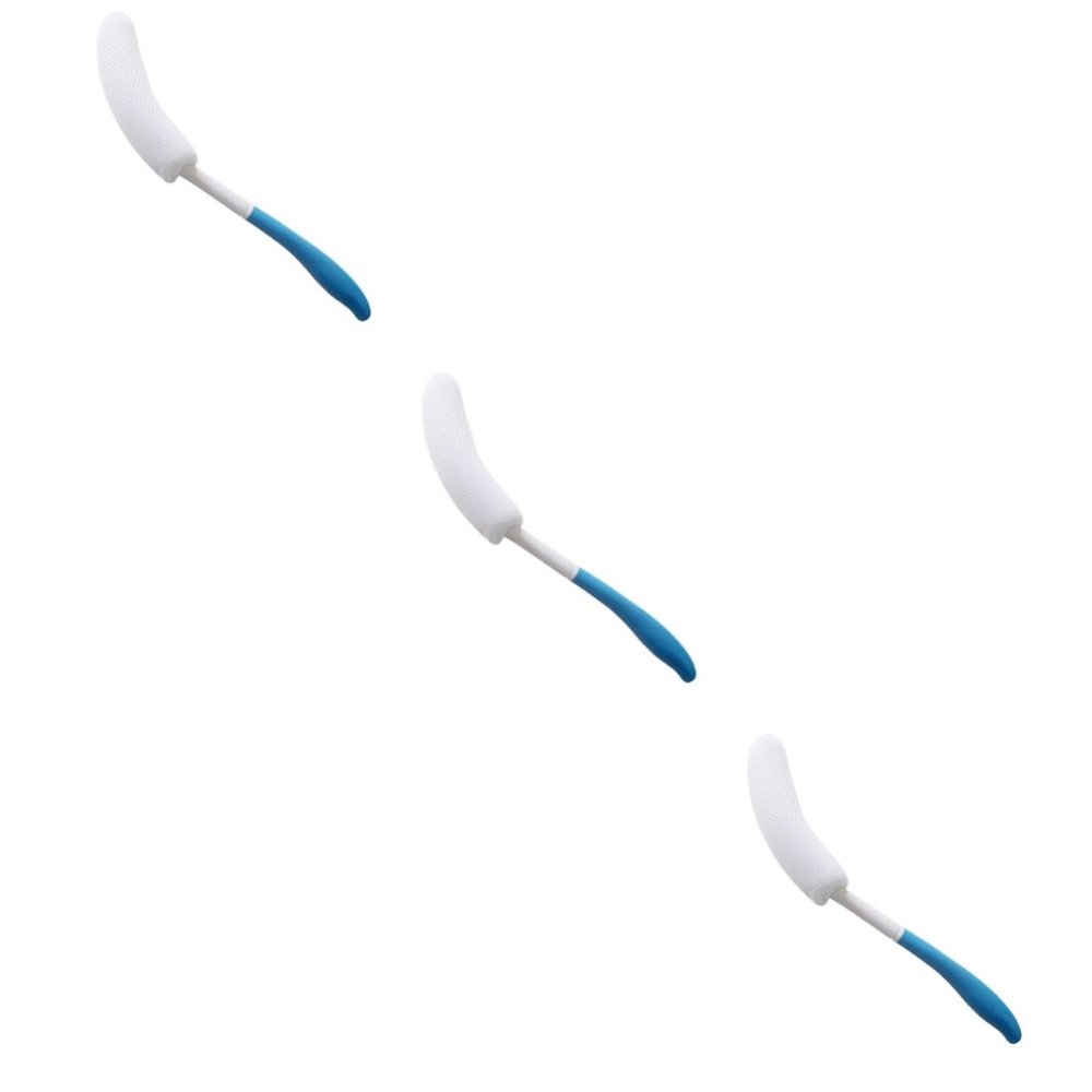 Angoily 3pcs Back Bath Brush Long Handle TPR Material Shower Body Scrubber Bathroom Supplies