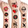 12 Sheets Born To Rock Rock N Roll Temporary Tattoos, Music Band Born To Rock Birthday Party Supplies Decorations Rockstar Guitar Music Party Favors Fake Tattoos Stickers Goodie Bag Fillers view 1