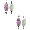 Angoily 4pcs Bath Shower Sponges Soft Mesh Back Scrubber for Exfoliating Convenient Hanging Design for for Daily Use Shower Bath view 1
