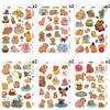 12 Sheets Capybara Temporary Tattoo Stickers, Capybara Birthday Party Supplies Decorations Goodie Bag Fillers Fake Tattoos Party Favors Fun Capybara Stuff Gifts School Classroom Rewards view 3