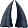 2x Demon horns for Headset/Cosplay - Made In USA - 20 Colors (Dual Black/Silver) view 2