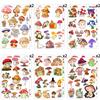 12 Sheets Mushroom Temporary Tattoos, Mushroom Birthday Party Supplies Decorations Cute Fake Tattoos Stickers Mushroom Party Favors Goodie Bag Fillers Party Games Gifts School Classroom Rewards view 3