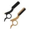 Angoily 2pcs Manual Razor for Men Classic Shaving Tool for Barbers Safe for Beard and Eyebrow Grooming Includes Gold and Black Razors Included view 1