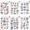 12 Sheet Koala Temporary Tattoos Stickers, Koala Birthday Party Supplies Decorations Cute Small Animal Fake Tattoos Stickers Koala Party Favors Goodie Bag Fillers School Classroom Reward Gifts view 3