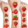 12 Sheets Strawberry Temporary Tattoos, Berry First Birthday Party Supplies Decorations Cute Fake Tattoos Strawberry Party Favors for Strawberry Gifts Goodie Bags Stuffers School Classroom Rewards view 1