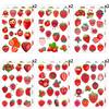 12 Sheets Strawberry Temporary Tattoos, Berry First Birthday Party Supplies Decorations Cute Fake Tattoos Strawberry Party Favors for Strawberry Gifts Goodie Bags Stuffers School Classroom Rewards view 3