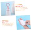 Angoily 2sets Natural Skin Care Bubble Net Soap Foaming Bag Cleansing Foaming Maker Nets for Handmade Soaps 2pcs*2 view 3