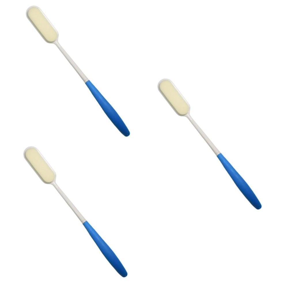 Angoily 3pcs Handle Bath Brush Soft Bristles for Back Scrubbing and Massaging Shower Tool for Easy Bathing Floating Design