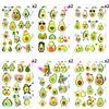 12 Sheets Avocado Temporary Tattoos Stickers Avocado Birthday Party Supplies Decorations Cute Fruit Face Fake Tattoos Party Favors Goodie Bag Fillers Party Gifts Games School Classroom Rewards view 3