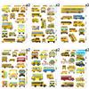 12 Sheets School Bus Temporary Tattoos Stickers, School Bus Birthday Party Supplies Decorations Transportation Stickers Cute Fake Tattoos Goodie Bag Fillers Party Favors School Classroom Reward Gifts view 3