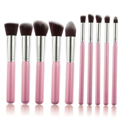 Housoutil 10pcs Makeup Brush Set for Daily Use Synthetic Hair Tools for Foundation Eyeshadow Blending Essential Cosmetic Collection for Professionals and Users