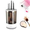Generic Makeup brusn cleaner mini USB makeup brushcleaner machine makeup brush, suitable for various sizes of makeup brush beauty toolsGift for Women Wife Friends, White + Gray view 1