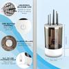 Generic Makeup brusn cleaner mini USB makeup brushcleaner machine makeup brush, suitable for various sizes of makeup brush beauty toolsGift for Women Wife Friends, White + Gray view 3